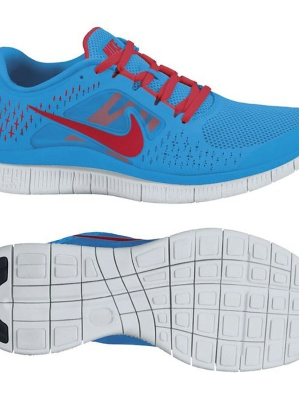 Rare Nike Free 5.0 Running Sneaker in Blue/Red
